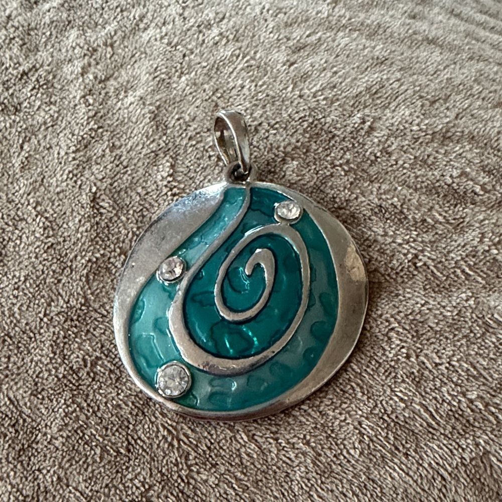 Teal Swirl Pendant - Picture 1 of 1